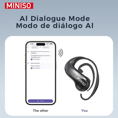 Ai Language Translator Earbuds, Real Time Translator Earbuds, OWS LCD